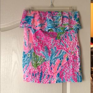 Lilly Pulitzer let’s cha cha strapless top